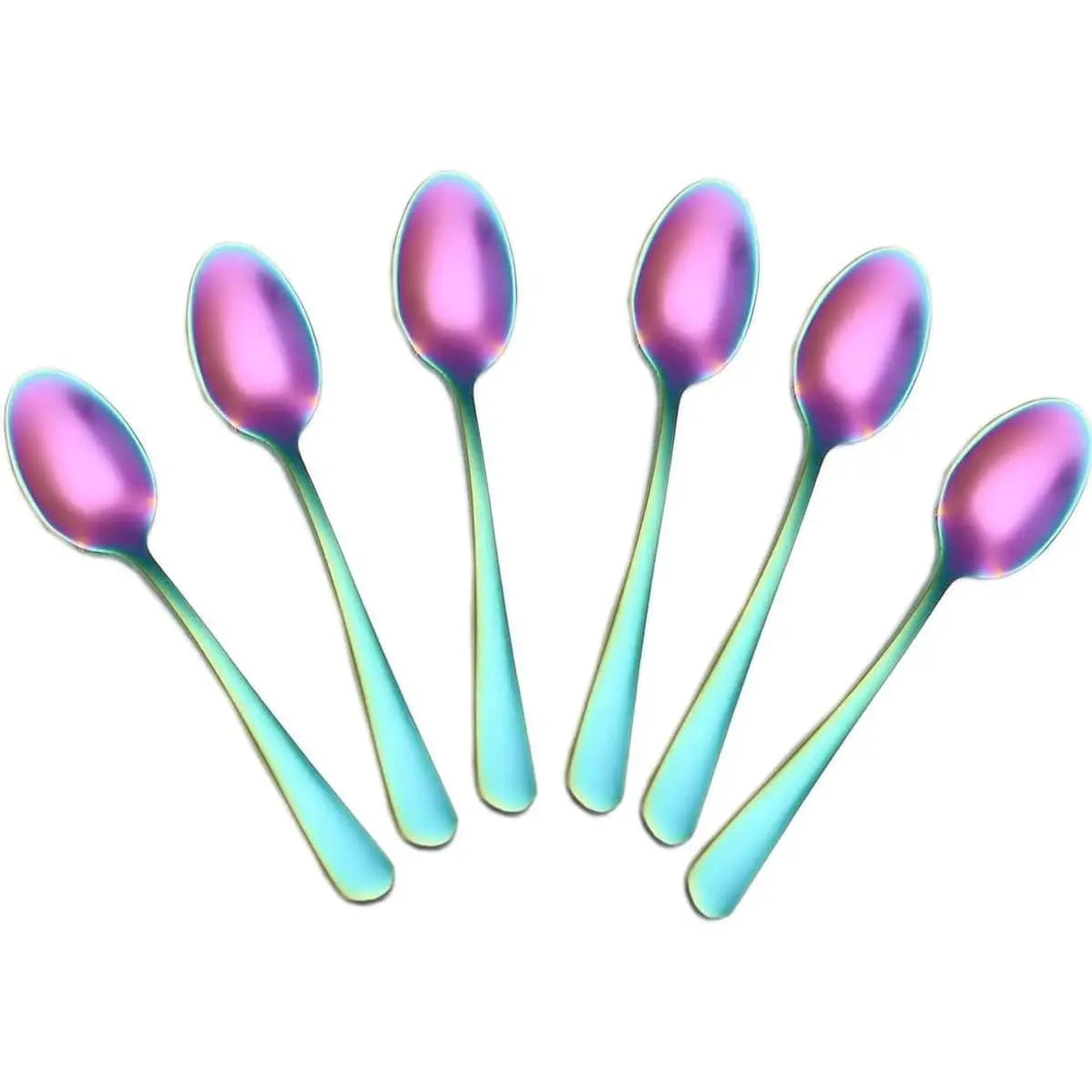 Demitasse Espresso Spoons, Mini Coffee Spoon, 4 Inches Stainless Steel Small Spoons for Dessert, Set of 6()