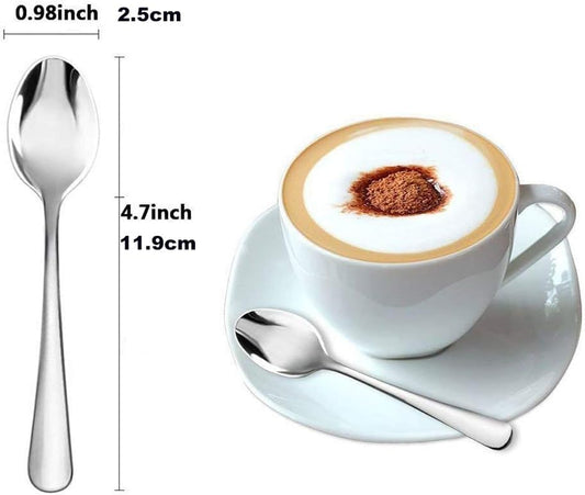 Demitasse Espresso Spoons, 4.7 Inches Stainless Steel Coffee Spoons