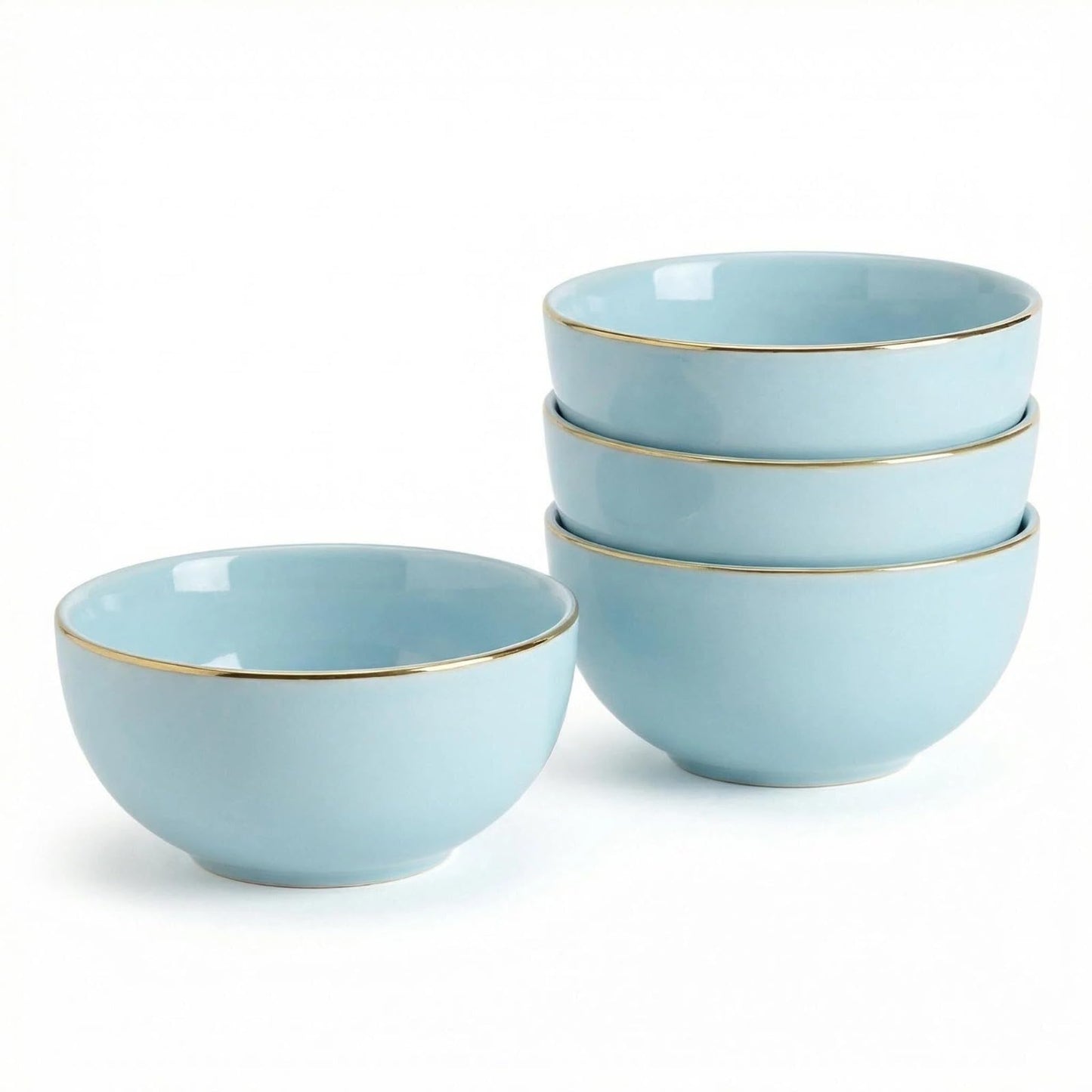 Cereal Bowls, 24 oz Soup Bowls Set of 4, Ceramic Bowls Set for Salad, Fruit, Breakfast, Dessert, Stoneware Bowls for Kitchen, Dishwasher & Microwave Safe, Matte Black
