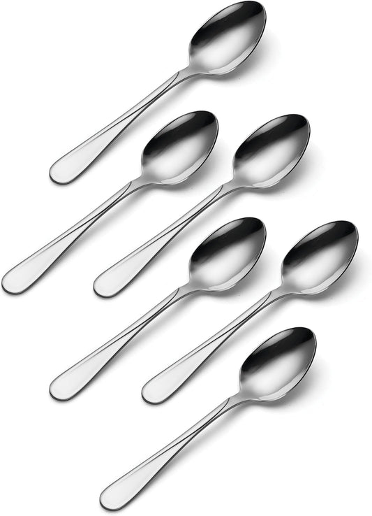 Oneida Flight Teaspoons Silverware Set for 6, Flatware | mirror finish, dishwasher safe | cutlery set for kitchen and dining, utensil set, kitchen gifts for women, heavy duty