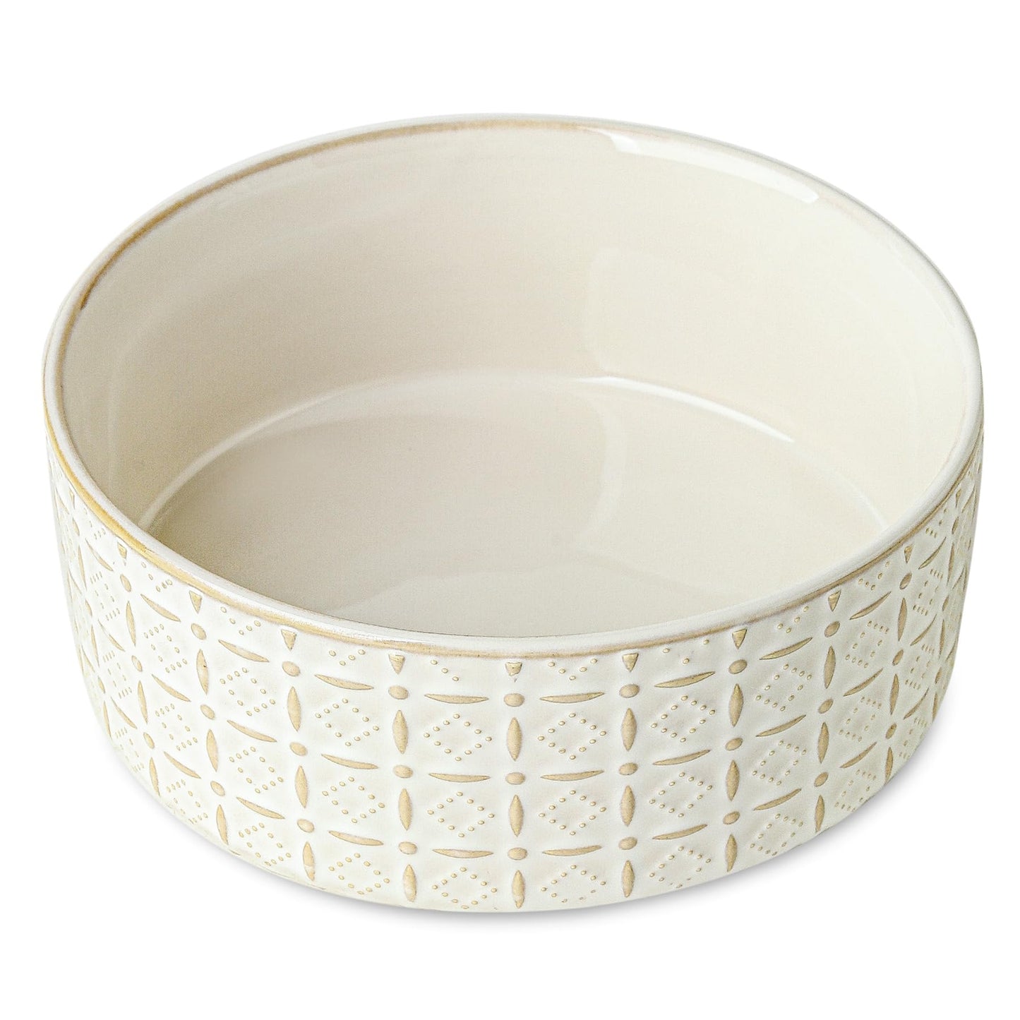 Ceramic Dog Bowl, 6.5 inch Pet Dog Food Bowl Water Bowls, Dogs Dish for Middle and Small Dogs, Puppy, Green