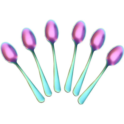 Demitasse Espresso Spoons, Mini Coffee Spoon, 4 Inches Stainless Steel Small Spoons for Dessert, Set of 6()