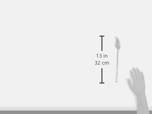 Winco BSOT-13 Solid Stainless Steel Basting Spoon, 13-Inch,Medium | Dishwasher safe, Restaurant service, Great for Cooking, Buffet Service, Food Preparation and Serving
