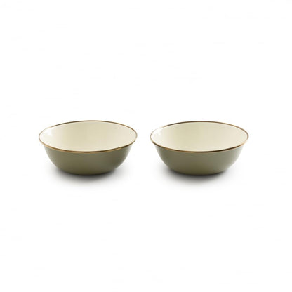 Barebones 8 Inch Salad Plate - Set of 2 Salad Plates - Enamelware Plates - Durable Kitchen or Camping Plate - Eggshell