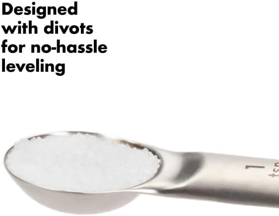 OXO Good Grips 4 Piece Stainless Steel Measuring Spoons with Magnetic Snaps