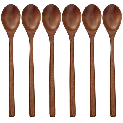 18-Piece Wooden Tableware Set with Cutlery, Wooden Spoons, Chopsticks & Forks - Handmade Kitchen Utensils for Festive Gatherings & Lunch Packing, Wooden Spoon