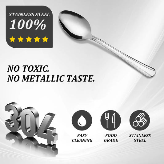 60pcs Halloween Silver Spoons Set - Mirror-Shine Look, Mirror-Polished Stainless Steel, Everyday Wear-Resistant, Solid Finish, Dishwasher Safe Cutlery Tableware for Parties, Special Events Business Use