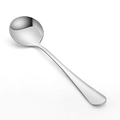 20 Piece Soup Spoon Round Stainless Steel Bouillon Spoons Round Spoons 6.7 inch
