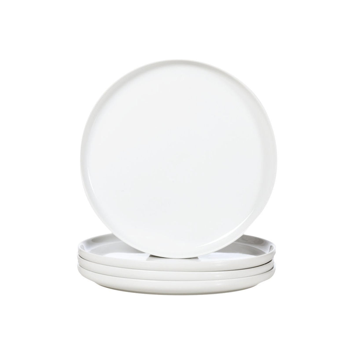 White Dinner Plates Set of 4, Ceramic Dining Plates 10.5 inch, Large Salad Plate, Porcelain Kitchen Plate for Pizza, Steak, Microwave and Dishwasher Safe | Large Salad Plate, Porcelain Kitchen Plate for Pizza, Steak, Microwave Safe