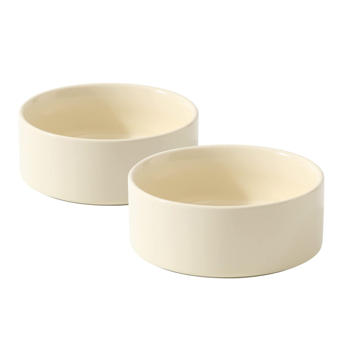 Havniva Cat Bowls Set of Two, 5.1” Ceramic Cat Food and Water Bowls | Cat Food Bowls Whisker Friendly, Non-Slip Base, Food-Grade Ceramic, Wide Opening, Dishwasher Safe, Cat Bowls for Indoor Cats