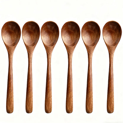 18-Piece Wooden Tableware Set with Cutlery, Wooden Spoons, Chopsticks & Forks - Handmade Kitchen Utensils for Festive Gatherings & Lunch Packing, Wooden Spoon