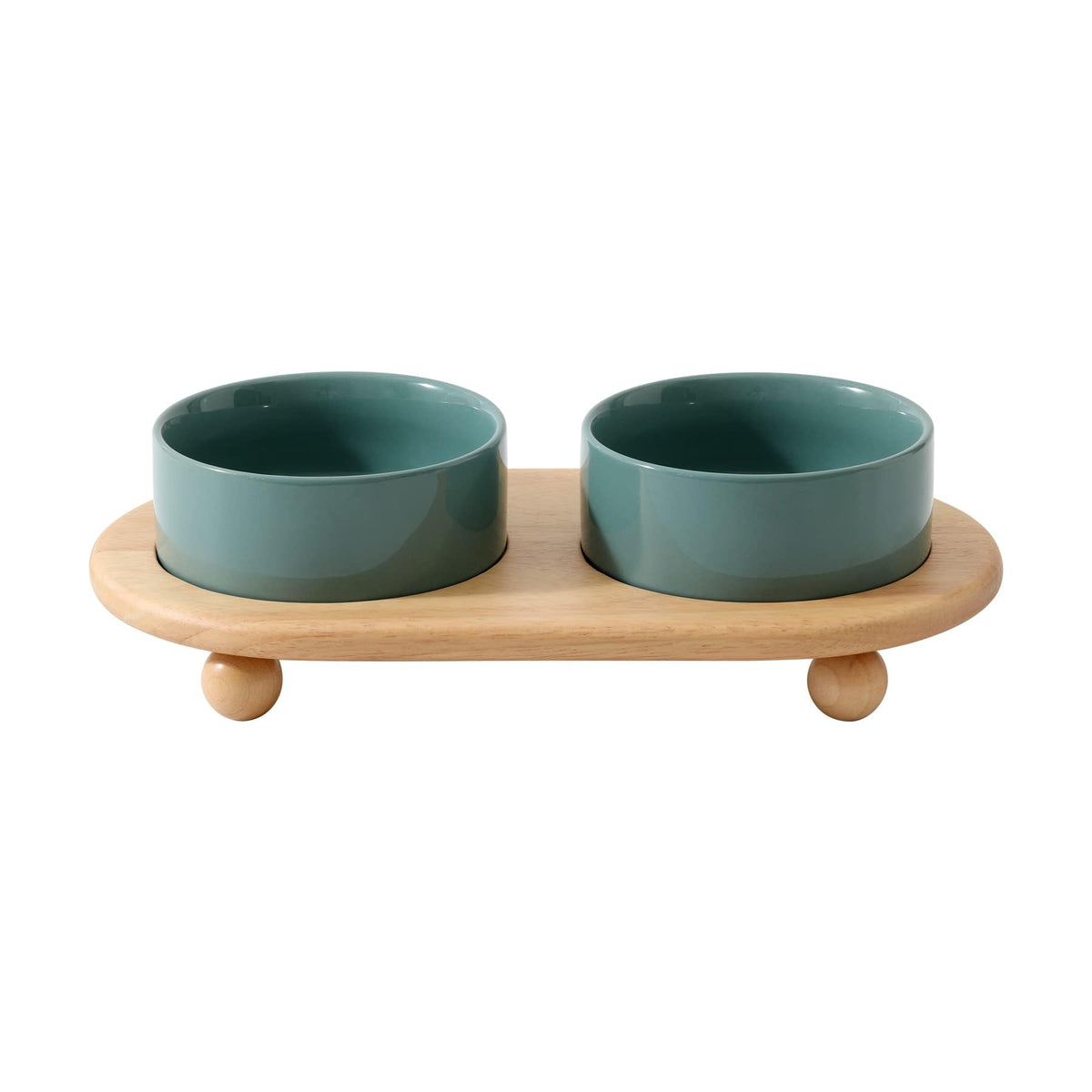 Havniva Cat Bowls Set of Two, 5.1” Ceramic Cat Food and Water Bowls | Cat Food Bowls Whisker Friendly, Non-Slip Base, Food-Grade Ceramic, Wide Opening, Dishwasher Safe, Cat Bowls for Indoor Cats