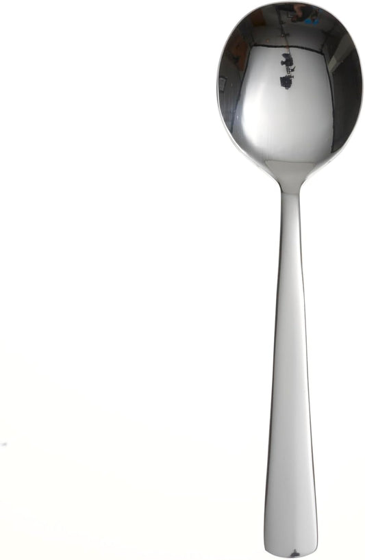 Oneida Aptitude Soup Spoons Silverware Set for 6, Flatware | 18/0 stainless steel, mirror finish | 6.7 inch length | dishwasher safe, cutlery set, utensil set, gift
