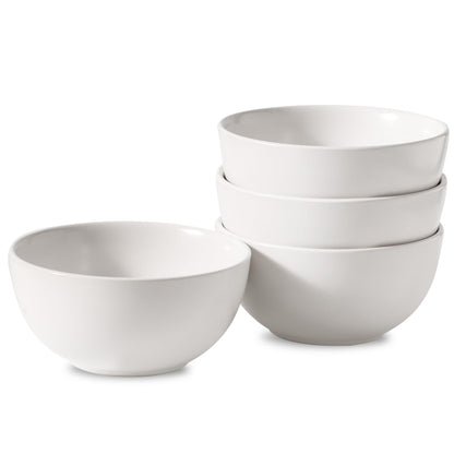 Cereal Bowls, 24 oz Soup Bowls Set of 4, Ceramic Bowls Set for Salad, Fruit, Breakfast, Dessert, Stoneware Bowls for Kitchen, Dishwasher & Microwave Safe, Matte Black