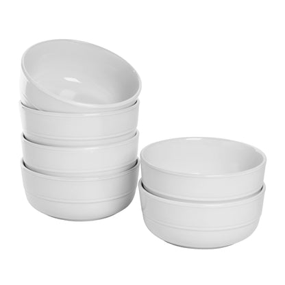 Double Line 8.25" Salad Plate, Set of 6, Cobalt Blue