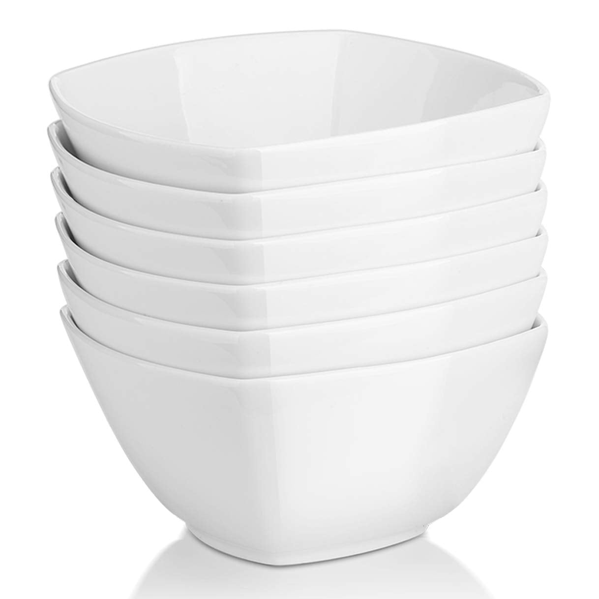 DOWAN 22 OZ White Ceramic Bowls Set of 4 - Perfect for Soup Bowls for Kitchen, Cereal Bowl, Ramen Bowl, Microwave Safe for Oatmeal, Fruit,Salad and Rice Bowl - Dishwasher & Microwave Safe