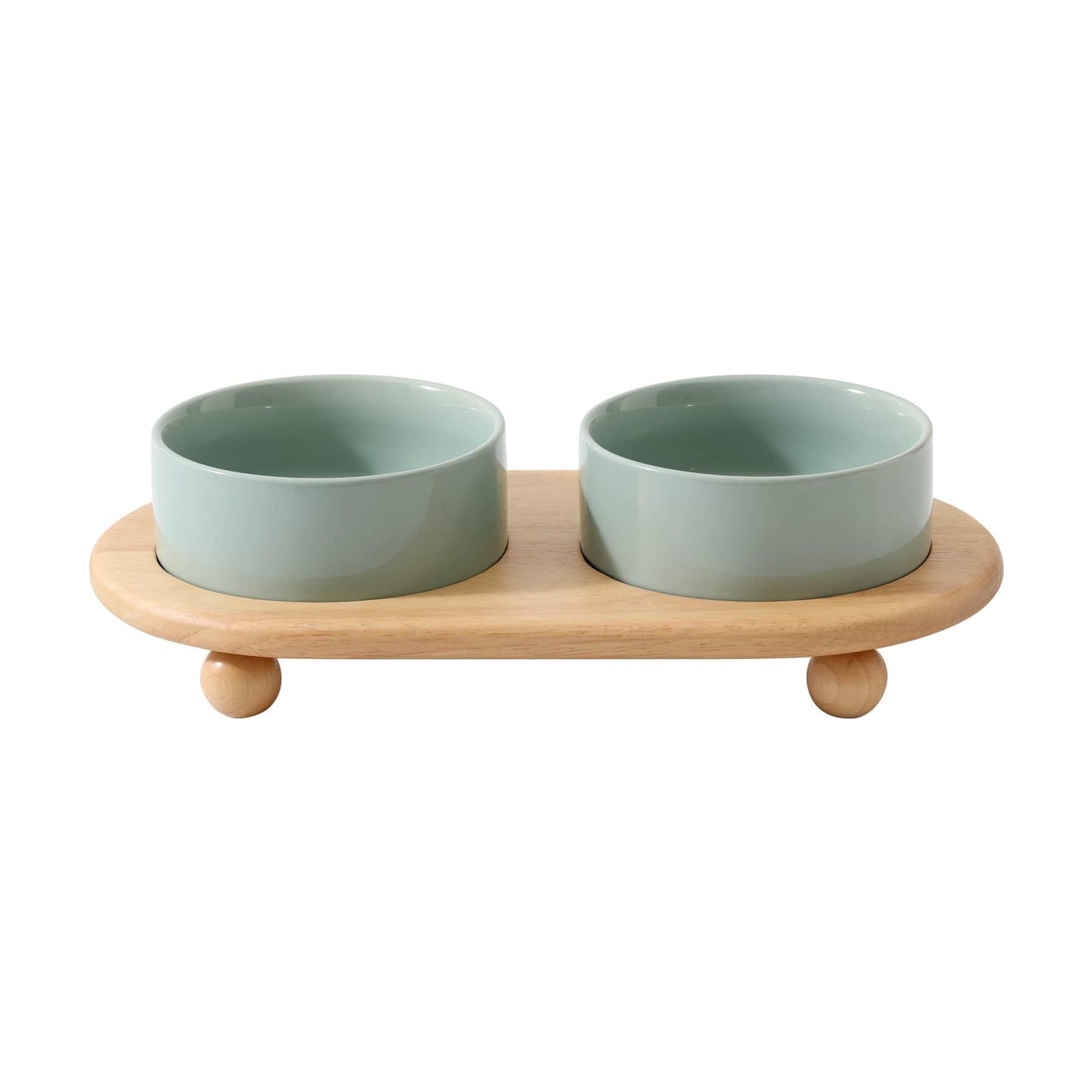 Havniva Cat Bowls Set of Two, 5.1” Ceramic Cat Food and Water Bowls | Cat Food Bowls Whisker Friendly, Non-Slip Base, Food-Grade Ceramic, Wide Opening, Dishwasher Safe, Cat Bowls for Indoor Cats