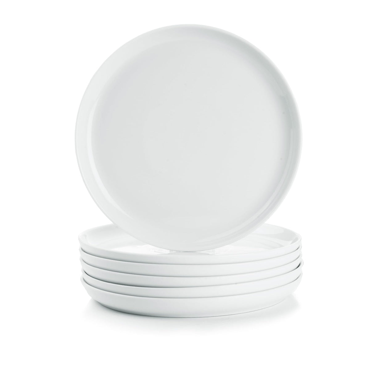 White Dinner Plates Set of 4, Ceramic Dining Plates 10.5 inch, Large Salad Plate, Porcelain Kitchen Plate for Pizza, Steak, Microwave and Dishwasher Safe | Large Salad Plate, Porcelain Kitchen Plate for Pizza, Steak, Microwave Safe