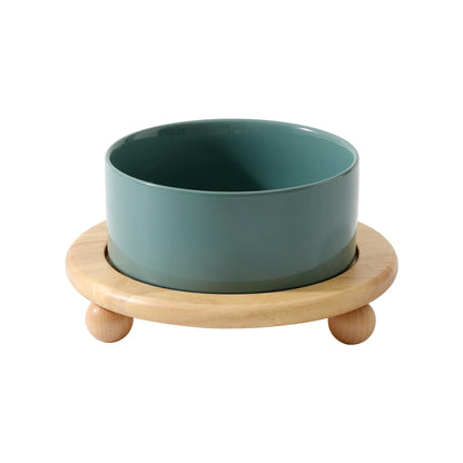 Havniva Cat Bowls Set of Two, 5.1” Ceramic Cat Food and Water Bowls | Cat Food Bowls Whisker Friendly, Non-Slip Base, Food-Grade Ceramic, Wide Opening, Dishwasher Safe, Cat Bowls for Indoor Cats