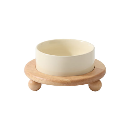 Havniva Cat Bowls Set of Two, 5.1” Ceramic Cat Food and Water Bowls | Cat Food Bowls Whisker Friendly, Non-Slip Base, Food-Grade Ceramic, Wide Opening, Dishwasher Safe, Cat Bowls for Indoor Cats