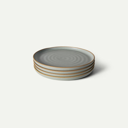 Mora Large Plates Set of 4, 10.5 inch Ceramic Pottery Dinner Plates - Microwave, Oven and Dishwasher Safe - Night
