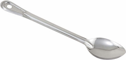 Winco BSOT-13 Solid Stainless Steel Basting Spoon, 13-Inch,Medium | Dishwasher safe, Restaurant service, Great for Cooking, Buffet Service, Food Preparation and Serving