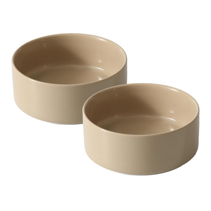 Havniva Cat Bowls Set of Two, 5.1” Ceramic Cat Food and Water Bowls | Cat Food Bowls Whisker Friendly, Non-Slip Base, Food-Grade Ceramic, Wide Opening, Dishwasher Safe, Cat Bowls for Indoor Cats