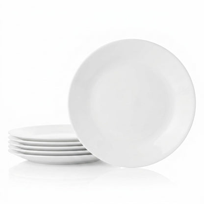 Corelle Vitrelle 6-Piece Soup/Cereal Bowl Set Triple Layer Glass and Chip Resistant, 18-Oz Lightweight Round Bowls, Winter Frost White