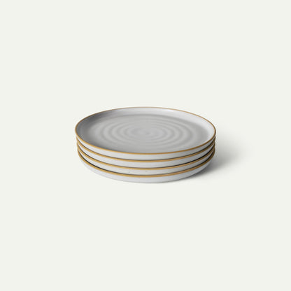 Mora Large Plates Set of 4, 10.5 inch Ceramic Pottery Dinner Plates - Microwave, Oven and Dishwasher Safe - Night