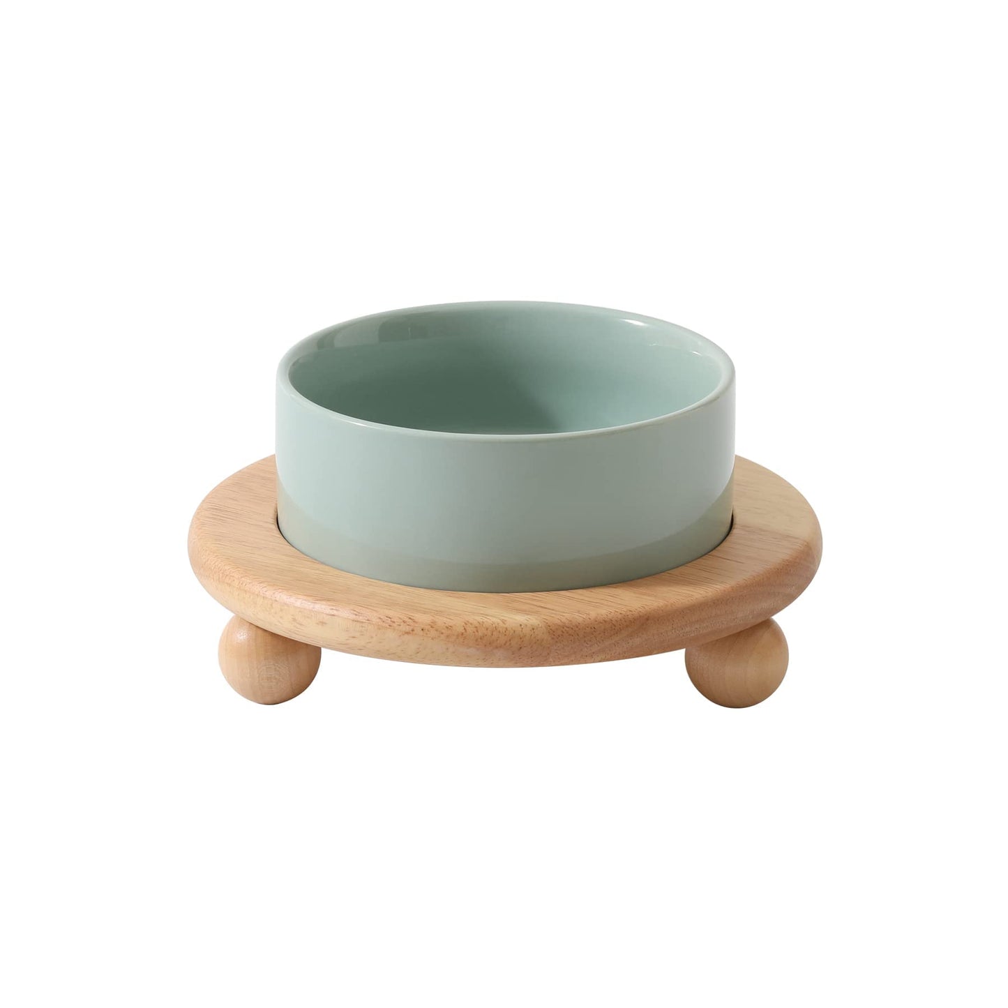 Havniva Cat Bowls Set of Two, 5.1” Ceramic Cat Food and Water Bowls | Cat Food Bowls Whisker Friendly, Non-Slip Base, Food-Grade Ceramic, Wide Opening, Dishwasher Safe, Cat Bowls for Indoor Cats