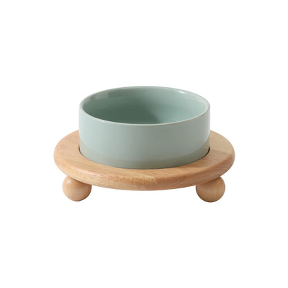 Havniva Cat Bowls Set of Two, 5.1” Ceramic Cat Food and Water Bowls | Cat Food Bowls Whisker Friendly, Non-Slip Base, Food-Grade Ceramic, Wide Opening, Dishwasher Safe, Cat Bowls for Indoor Cats