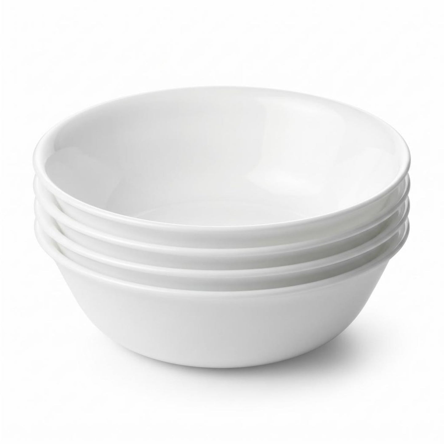 Corelle Vitrelle 6-Piece Salad Plates Set Triple Layer Glass and Chip Resistant, 8-1/2-Inch Lightweight Round Plates, Winter Frost White