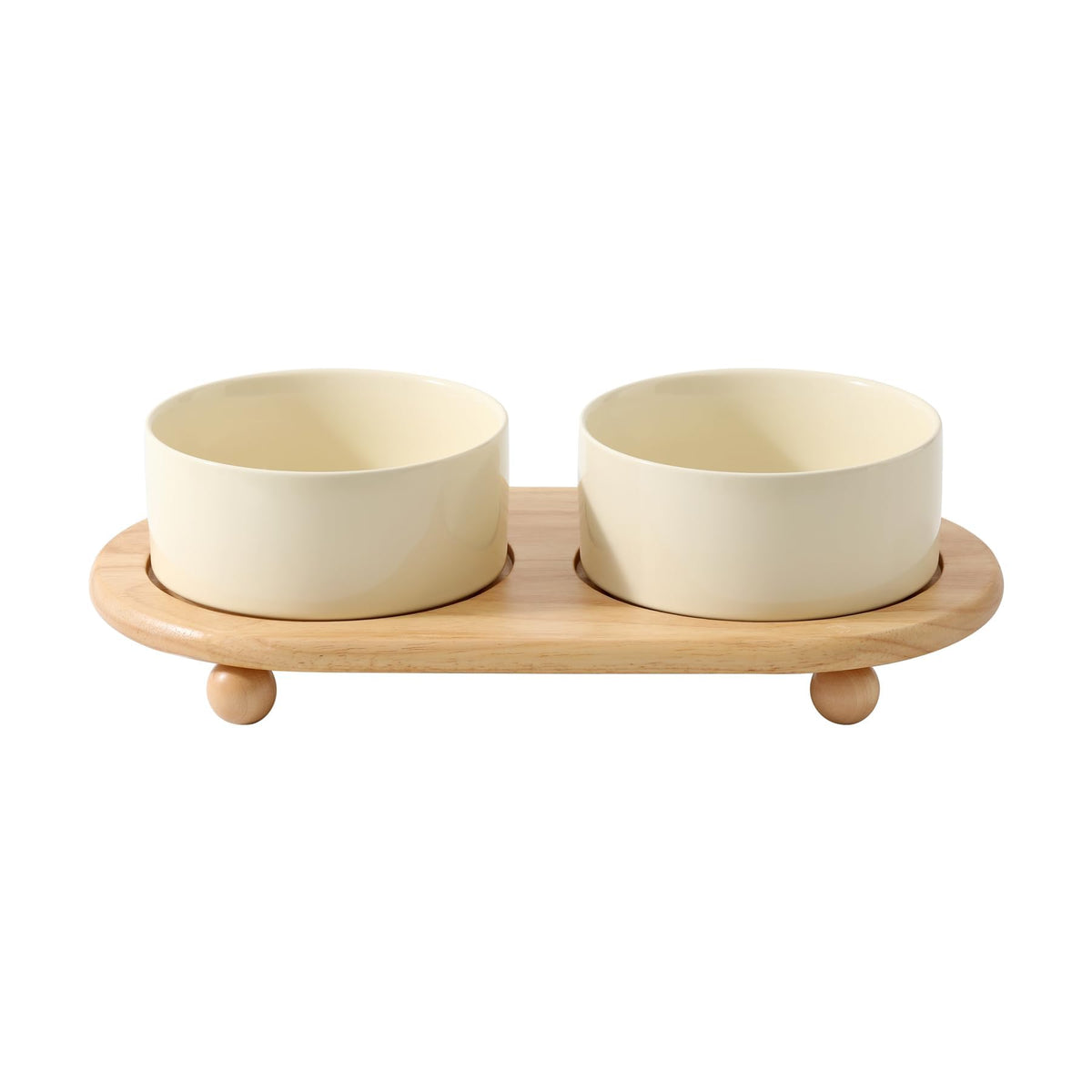 Havniva Cat Bowls Set of Two, 5.1” Ceramic Cat Food and Water Bowls | Cat Food Bowls Whisker Friendly, Non-Slip Base, Food-Grade Ceramic, Wide Opening, Dishwasher Safe, Cat Bowls for Indoor Cats