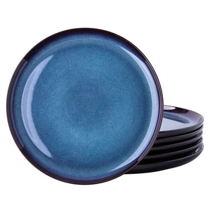 LERATIO Ceramic Dinner Plates Set of 4,10.5 Inch Reactive Glaze Plate Sets | Porcelain Modern Shape Dinnerware Dishes Set for Kitchen,Microwave&Dishwasher&Oven Safe,Scratch Resistant-Green