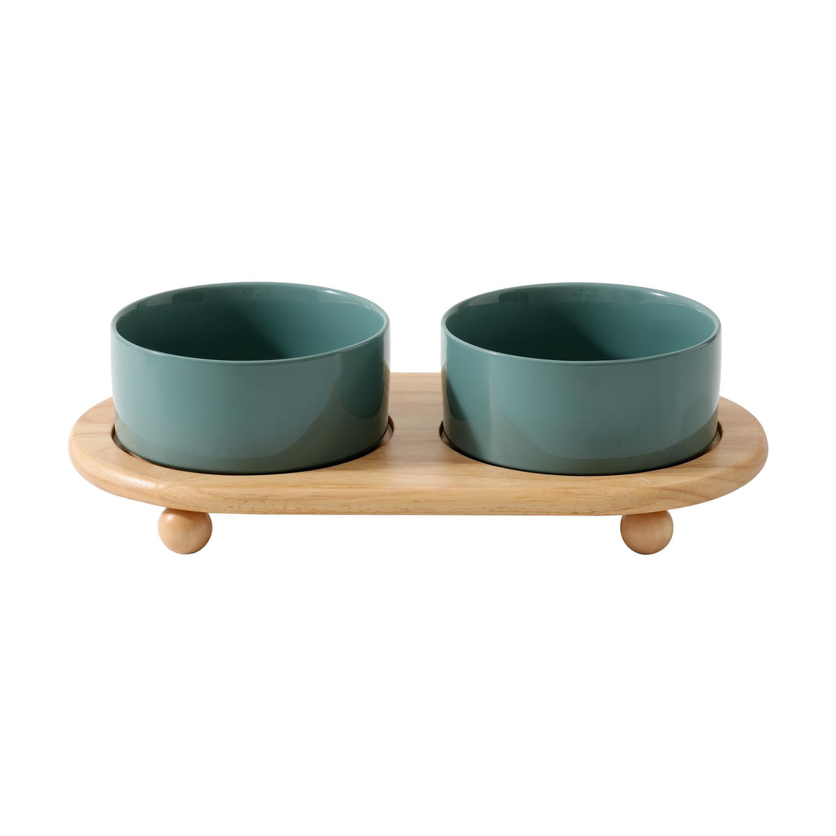Havniva Cat Bowls Set of Two, 5.1” Ceramic Cat Food and Water Bowls | Cat Food Bowls Whisker Friendly, Non-Slip Base, Food-Grade Ceramic, Wide Opening, Dishwasher Safe, Cat Bowls for Indoor Cats