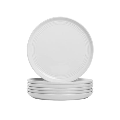 Double Line 8.25" Salad Plate, Set of 6, Cobalt Blue