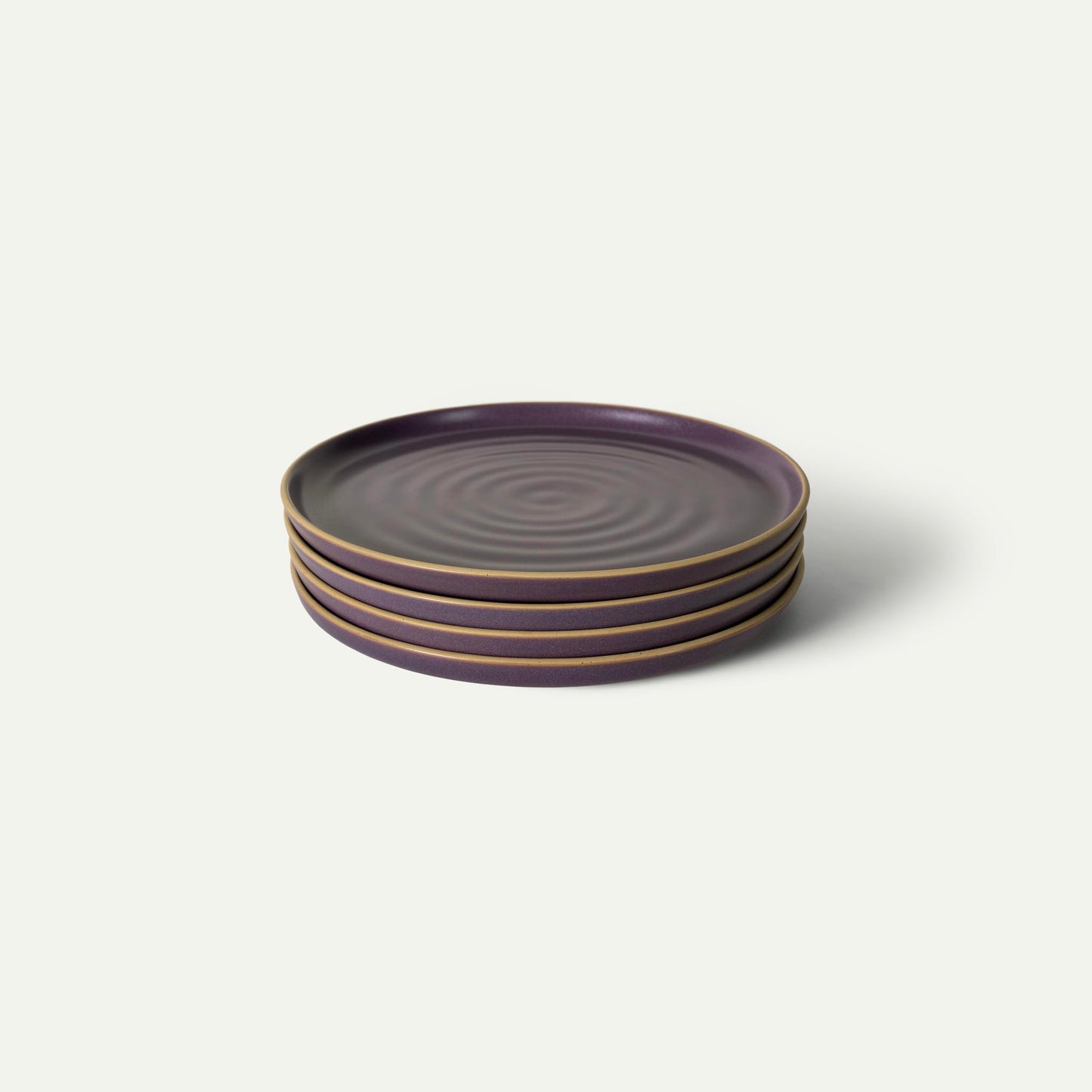Mora Large Plates Set of 4, 10.5 inch Ceramic Pottery Dinner Plates - Microwave, Oven and Dishwasher Safe - Night