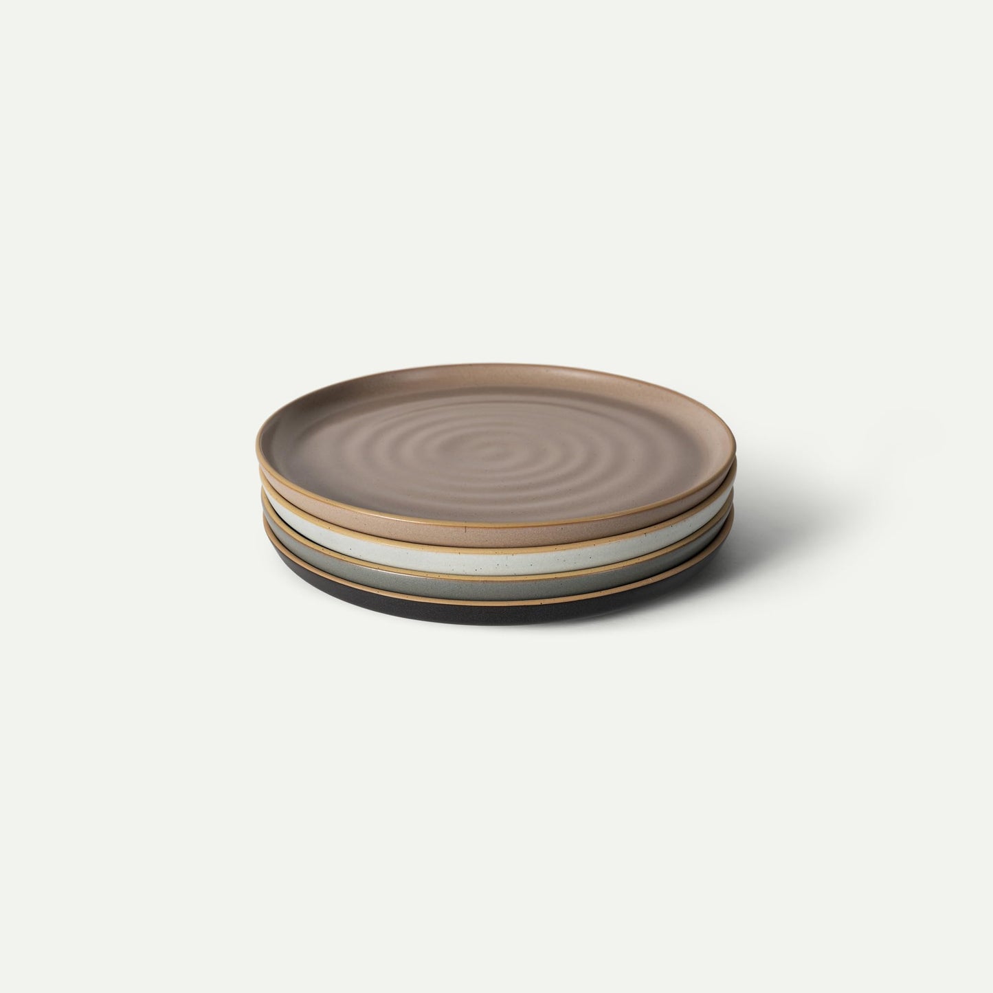 Mora Large Plates Set of 4, 10.5 inch Ceramic Pottery Dinner Plates - Microwave, Oven and Dishwasher Safe - Night