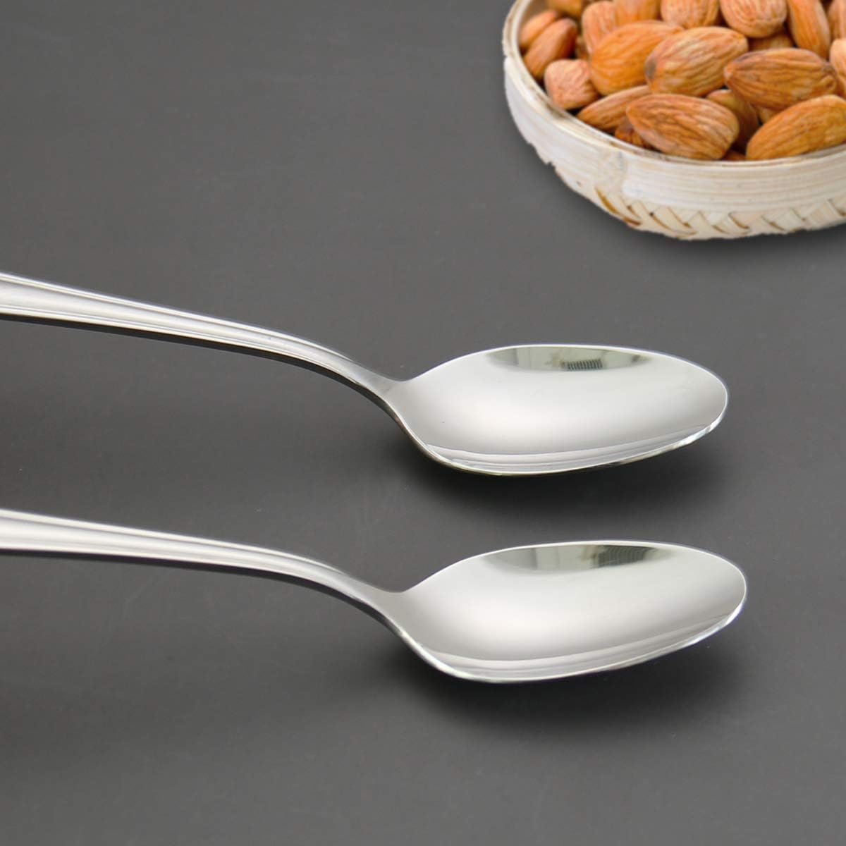 Teaspoons Stainless Steel 18/0 Tea Spoons 6 Pcs, 6.29 Inches For Home, Kitchen Restaurant, Slilver