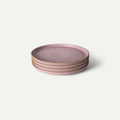 Mora Large Plates Set of 4, 10.5 inch Ceramic Pottery Dinner Plates - Microwave, Oven and Dishwasher Safe - Night