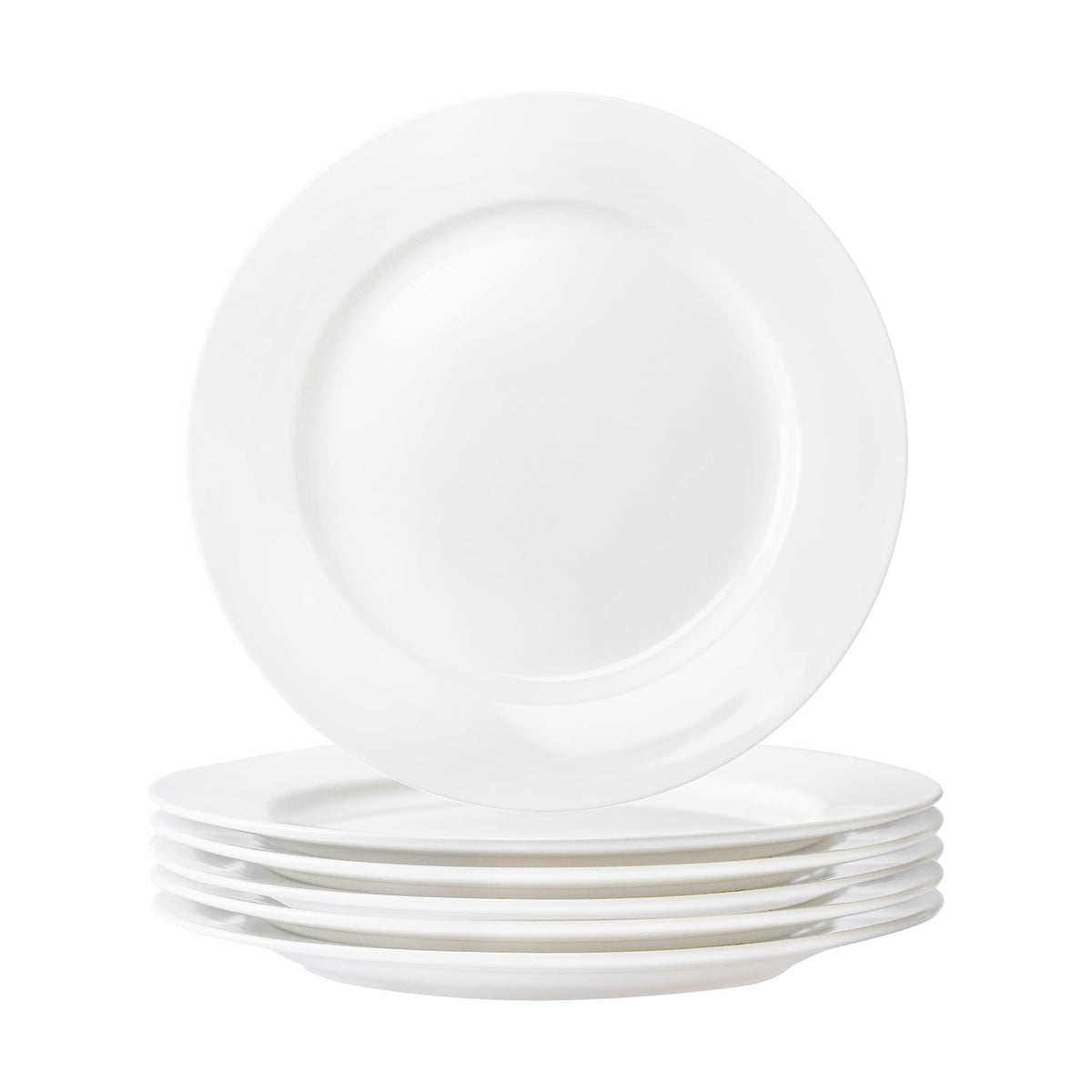 White Ceramic Dinner Plates Set of 4, 10 Inch Porcelain Dinner Plates for Salad, Pasta, and Steak – Microwave and Dishwasher Safe Dinnerware