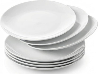 Corelle Vitrelle 6-Piece Soup/Cereal Bowl Set Triple Layer Glass and Chip Resistant, 18-Oz Lightweight Round Bowls, Winter Frost White