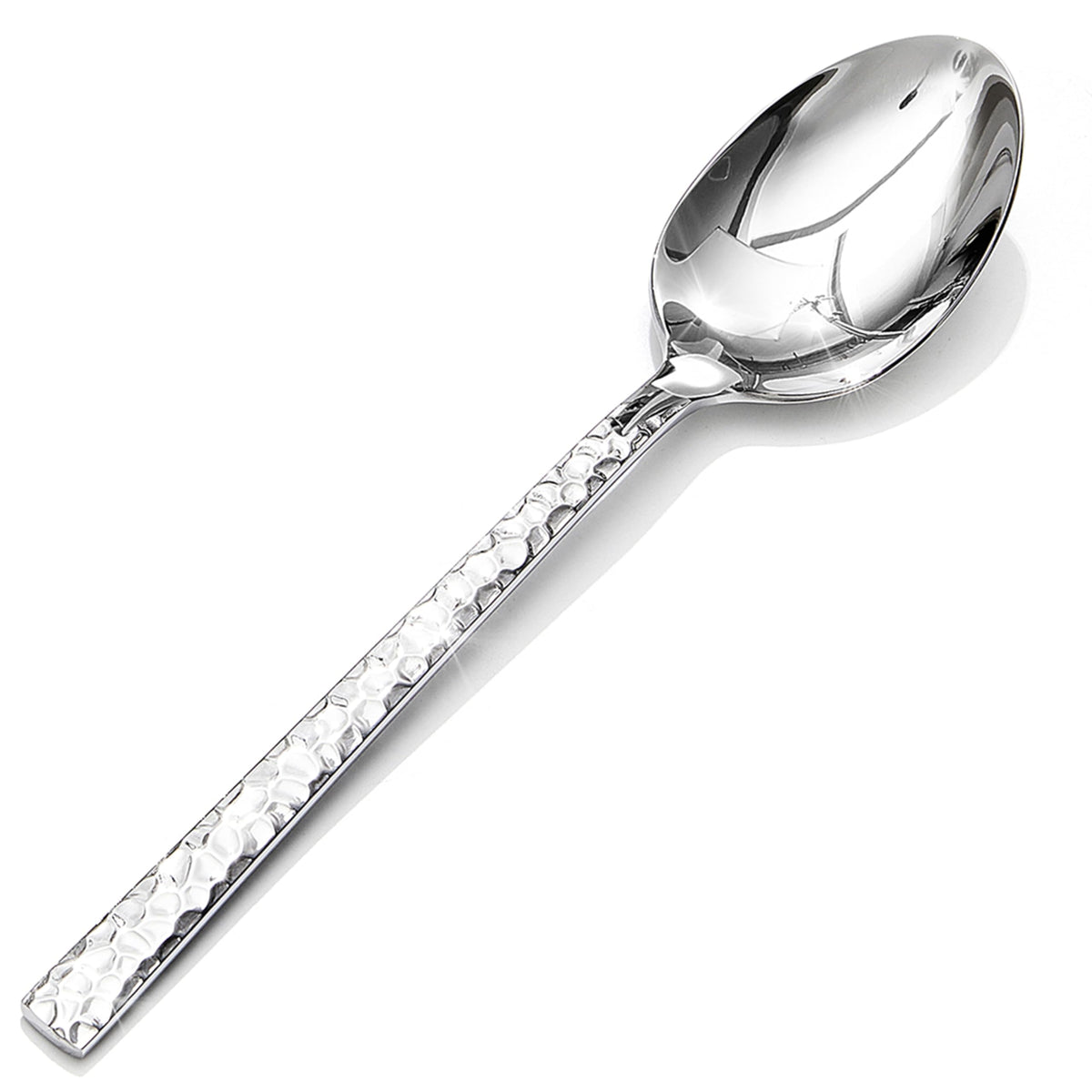 24-Piece Hammered Teaspoons Set, 7.06-Inch 18/10 Stainless Steel | Mirror Finish Small Dessert Spoons, Dishwasher Safe for Home and Kitchen
