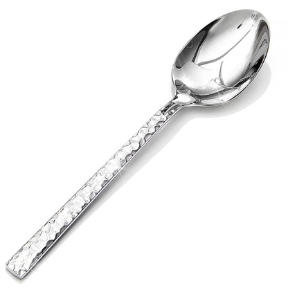 24-Piece Hammered Teaspoons Set, 7.06-Inch 18/10 Stainless Steel | Mirror Finish Small Dessert Spoons, Dishwasher Safe for Home and Kitchen