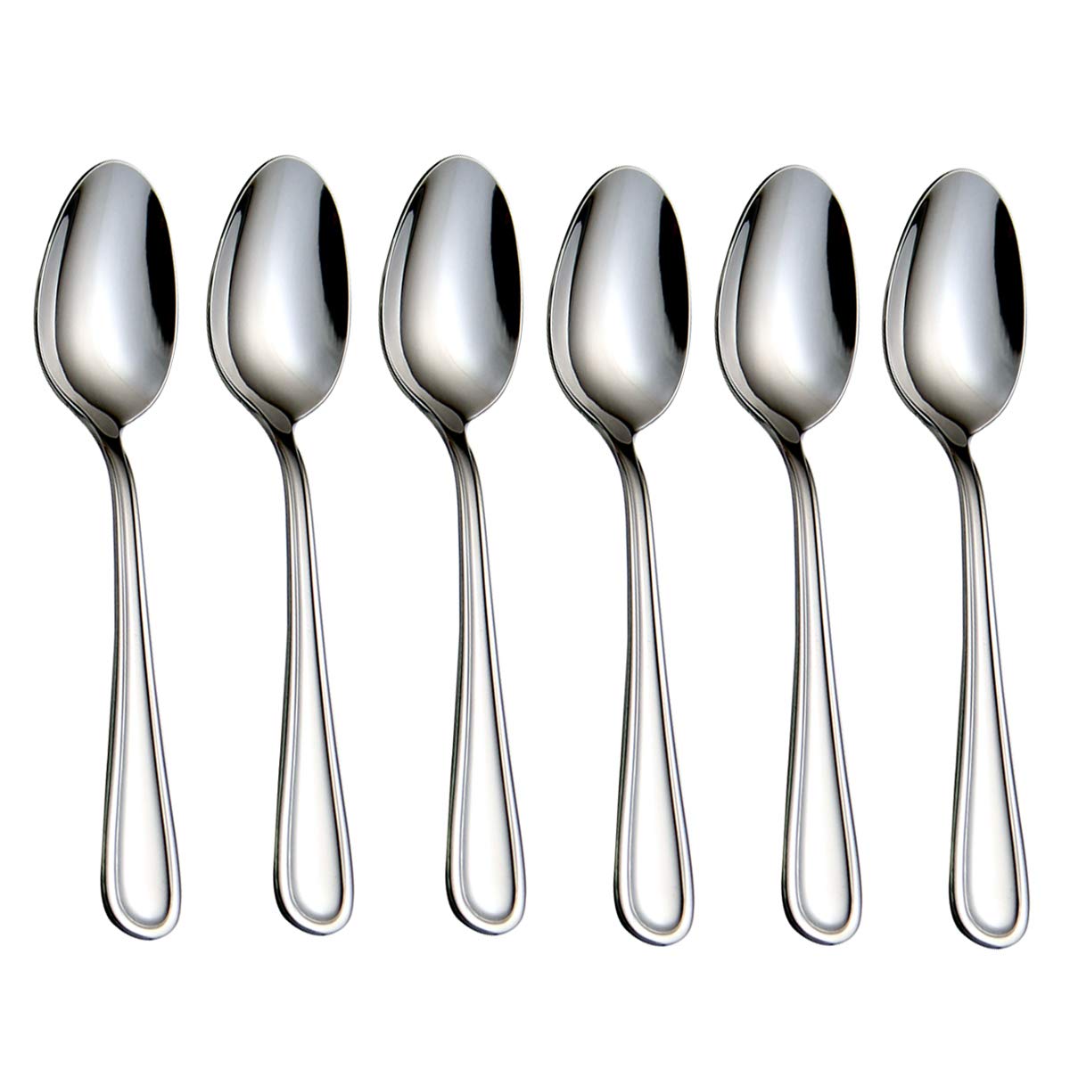 Teaspoons Stainless Steel 18/0 Tea Spoons 6 Pcs, 6.29 Inches For Home, Kitchen Restaurant, Slilver