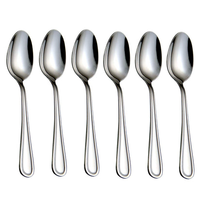 Teaspoons Stainless Steel 18/0 Tea Spoons 6 Pcs, 6.29 Inches For Home, Kitchen Restaurant, Slilver
