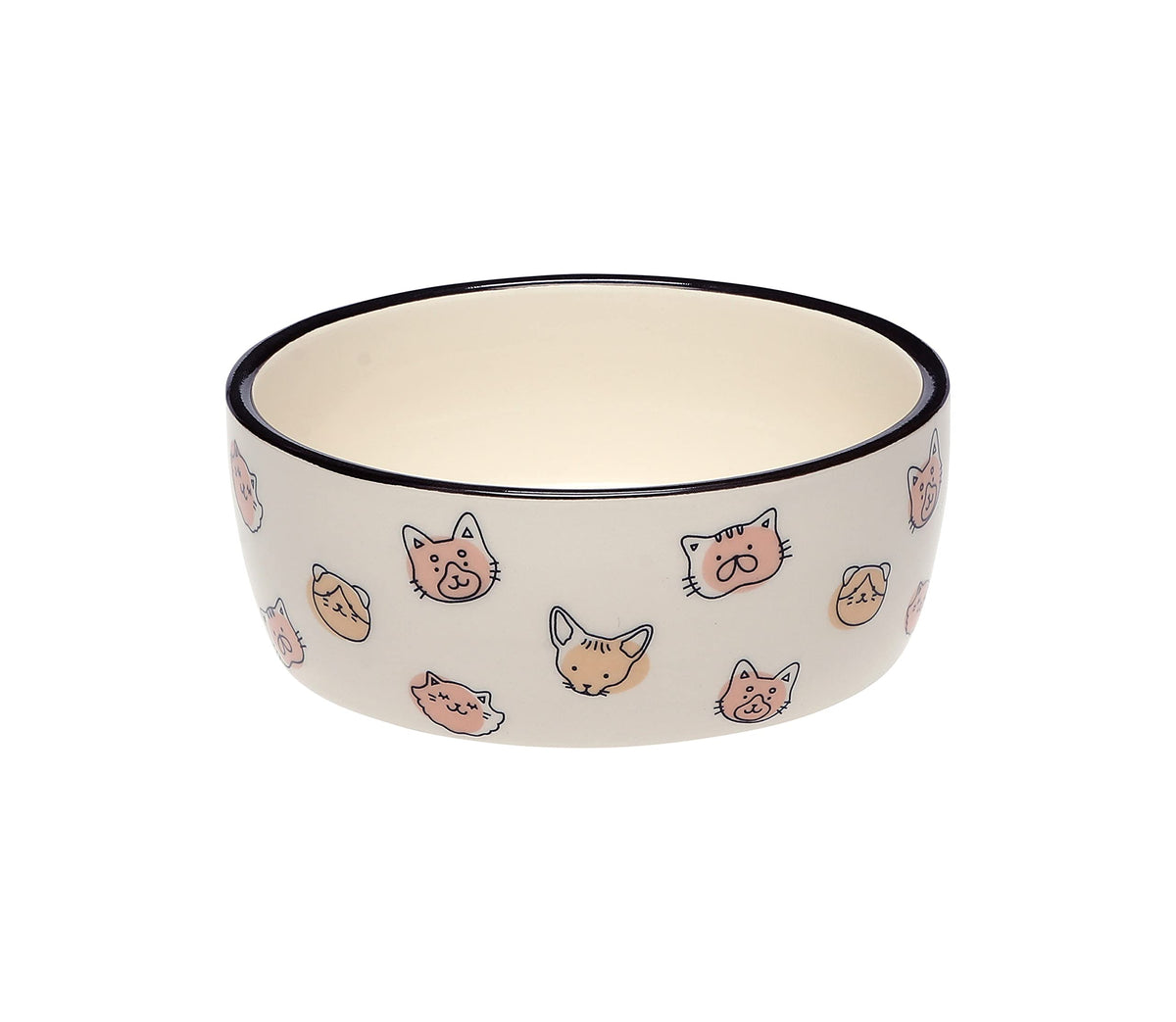 Pearhead Ceramic Cat Bowl, Holds 12 oz, Blue Dots | Whisker-Friendly Pet Dish for Food and Water, Ceramic Pet Bowl, Dog or Cat Feeding, Modern Pet Home Decor, Pet Parent Gift