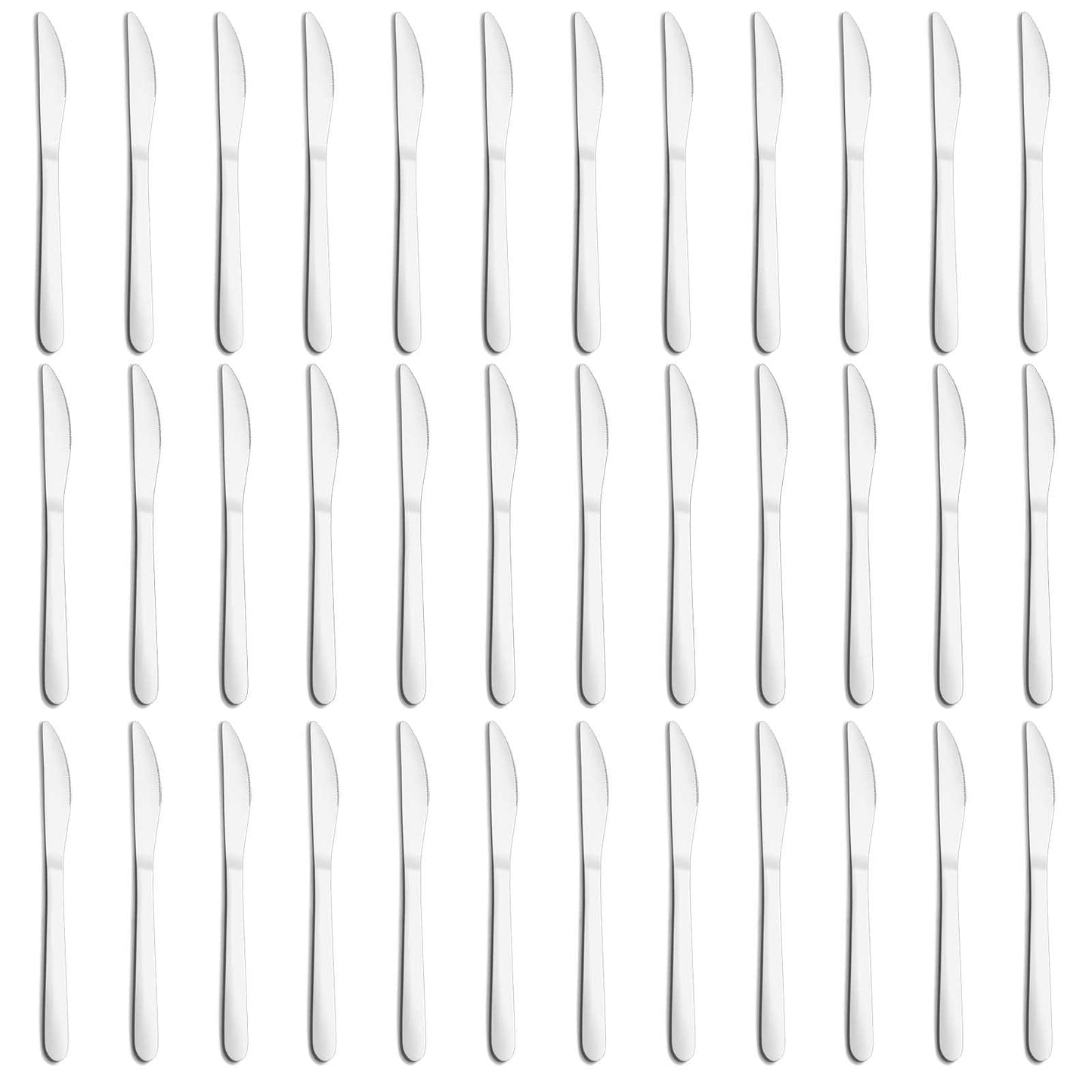 24-Piece Forks and Knives Set for 12, Food-Grade Stainless Steel Silverware Set with 12 Dinner Knives & 12 Forks, Mirror Polished Fork Silverware, Butter Knife and Metal Fork, Dishwasher Safe