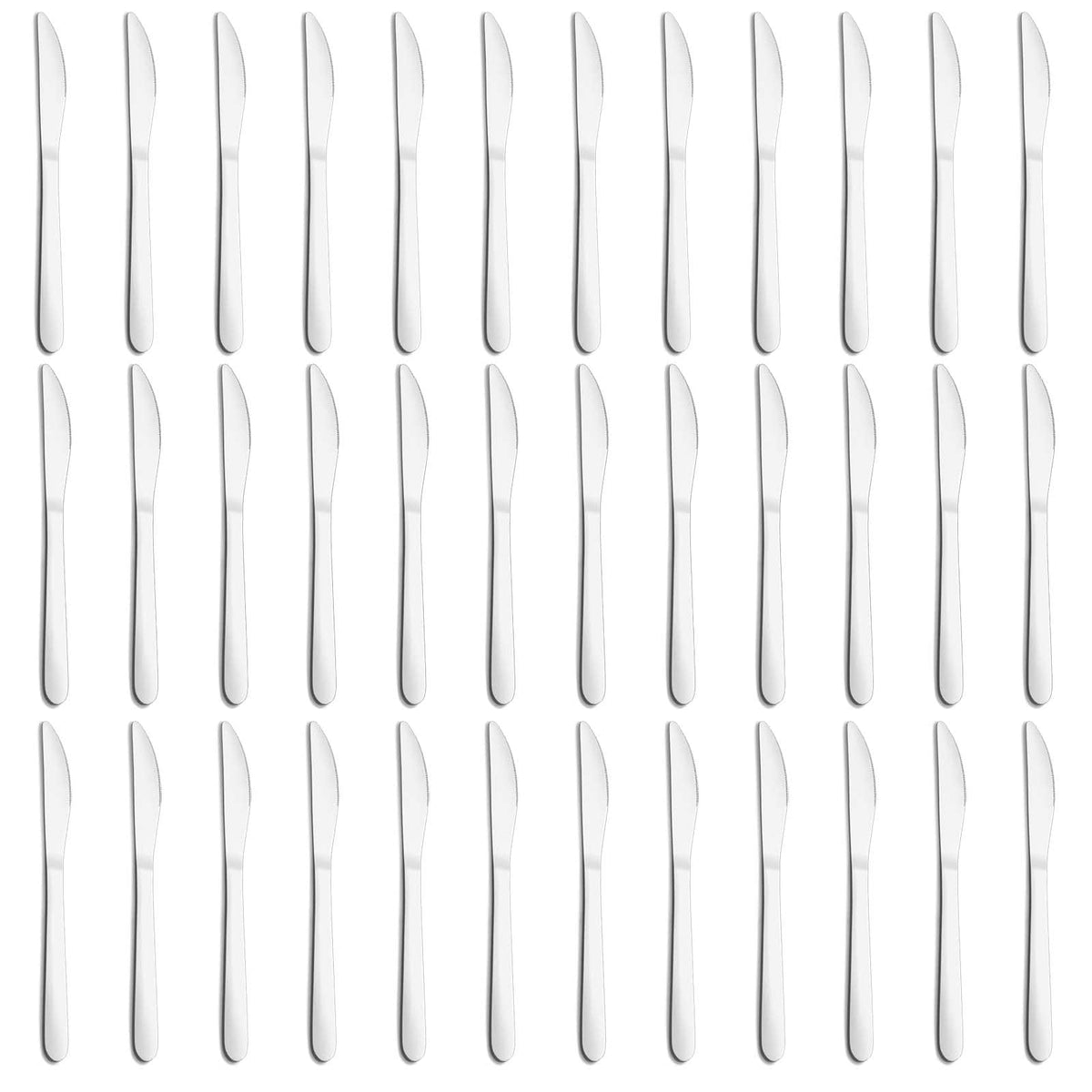 24-Piece Forks and Knives Set for 12, Food-Grade Stainless Steel Silverware Set with 12 Dinner Knives & 12 Forks, Mirror Polished Fork Silverware, Butter Knife and Metal Fork, Dishwasher Safe