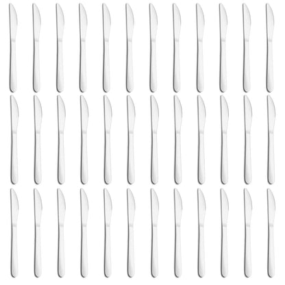 24-Piece Forks and Knives Set for 12, Food-Grade Stainless Steel Silverware Set with 12 Dinner Knives & 12 Forks, Mirror Polished Fork Silverware, Butter Knife and Metal Fork, Dishwasher Safe